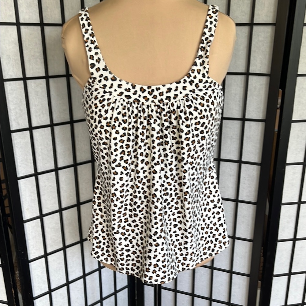 Coco Reef Leopard Print Tankini Top 34 C/D